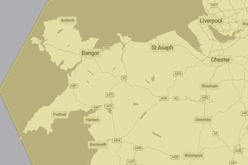 The Met Office has issued a 10-hour thunderstorm warning for North Wales