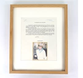 The lot includes a letter from the first person to buy Diana's bike. (Burstow & Hewett Auctioneers)