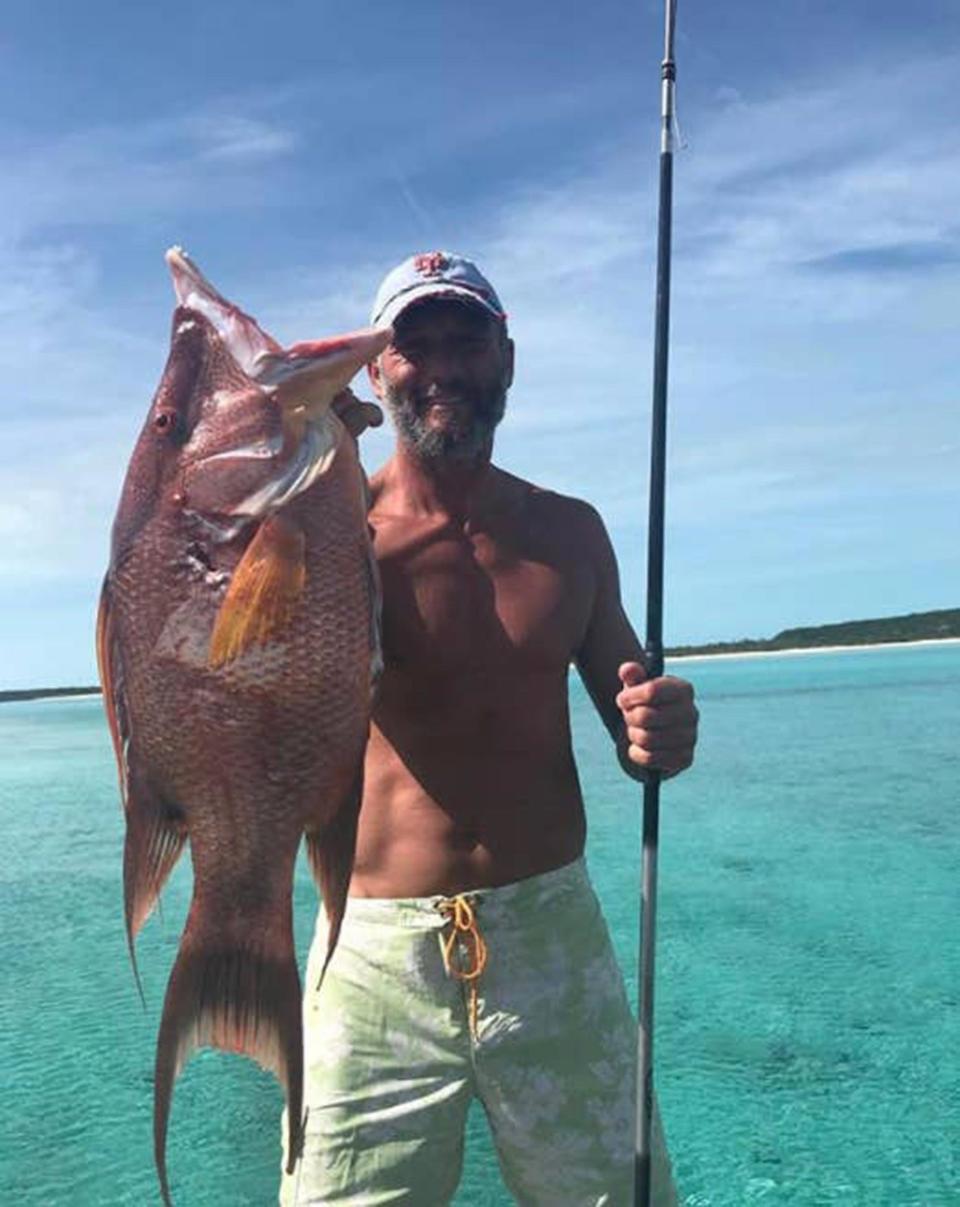 Maybe he's trying to fish for a compliment or two with these shirtless photos. 