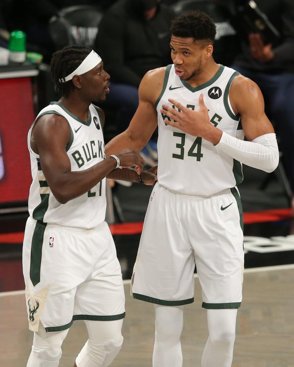 Giannis Antetokounmpo and Jrue Holiday are Eastern Conference all-stars.