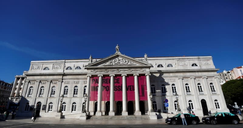 FILE PHOTO: National Theatre Dona Maria II is seen at Rossio square in downtown Lisbon
