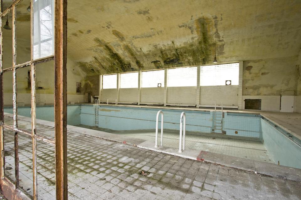 Deserted houses for the athletes in the former Olympic Village.