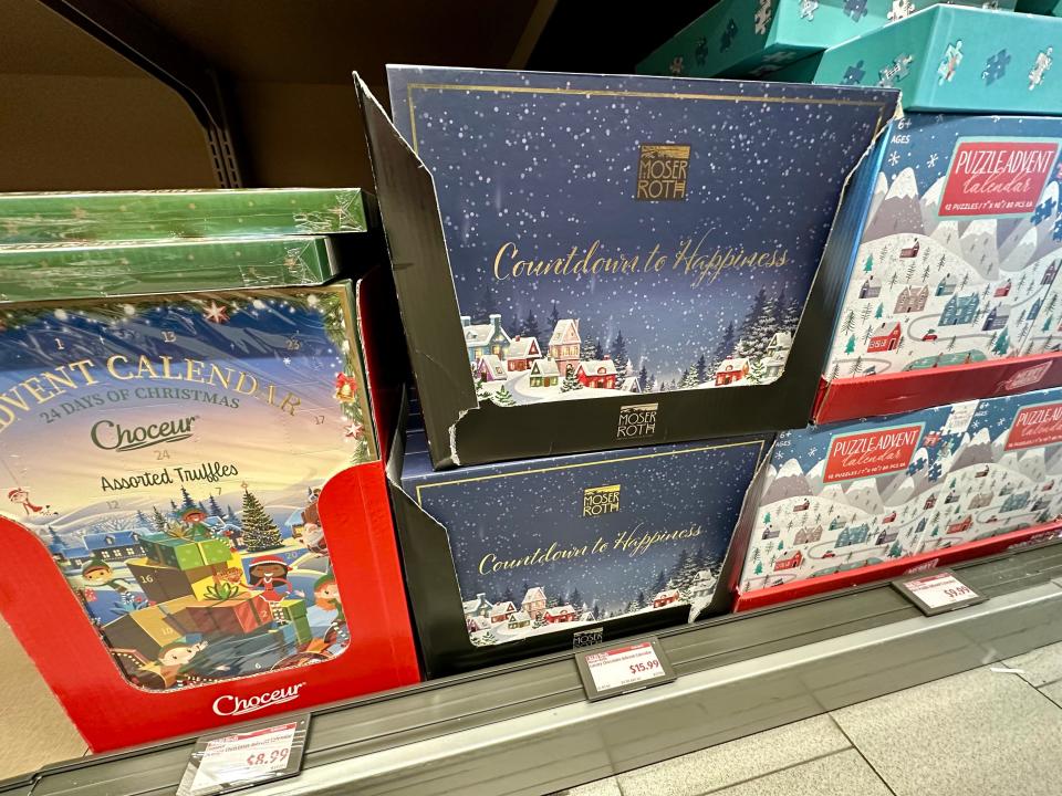 advent calendars for sale at aldi