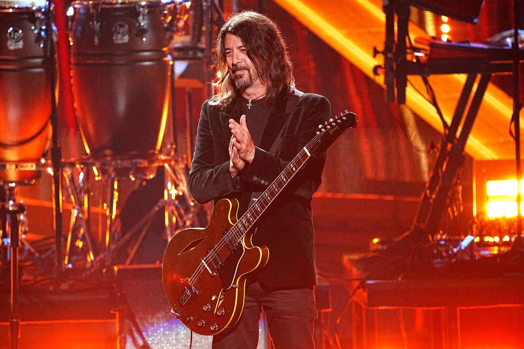 Dave Grohl performs at the 37th Annual Rock & Roll Hall Of Fame Induction Ceremony at Microsoft Theater on Nov. 05 in Los Angeles. (Photo: Jeff Kravitz/FilmMagic)