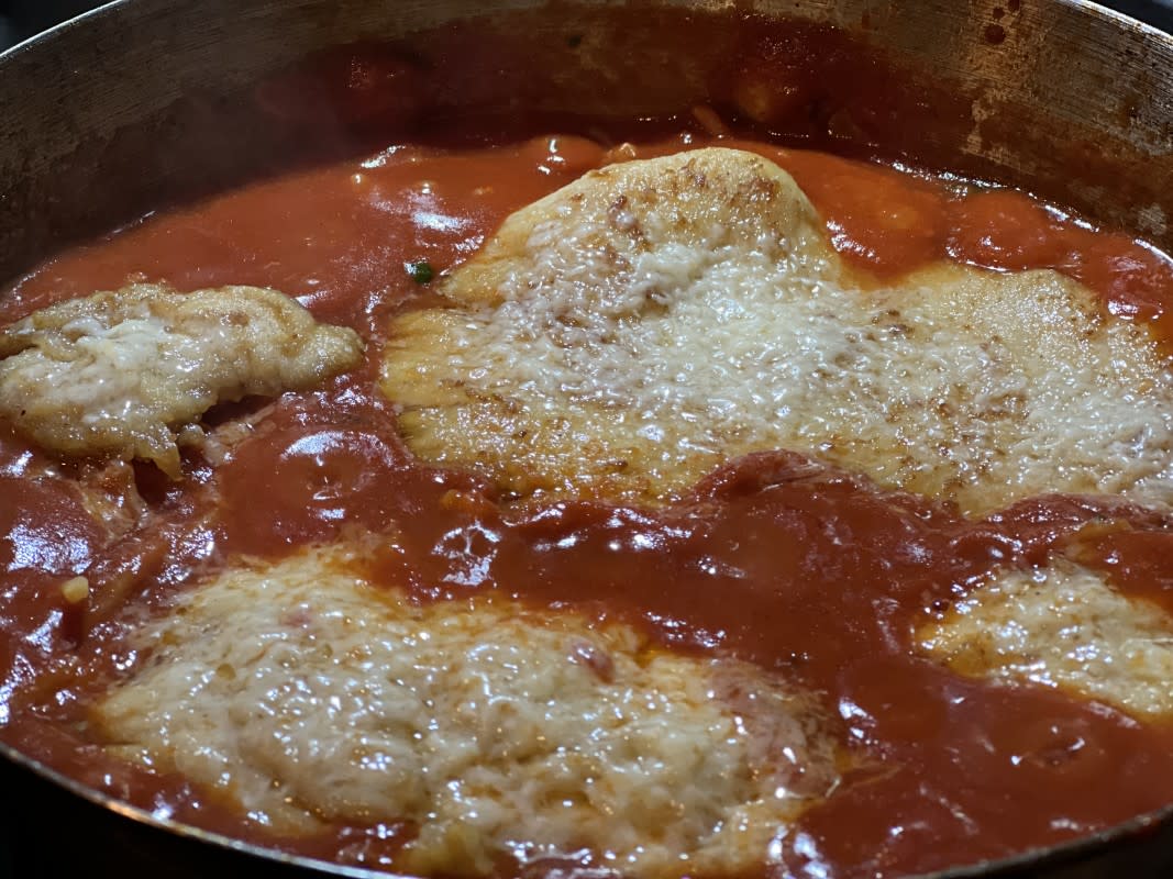 Chicken parm in pan<p>Theresa Greco</p>