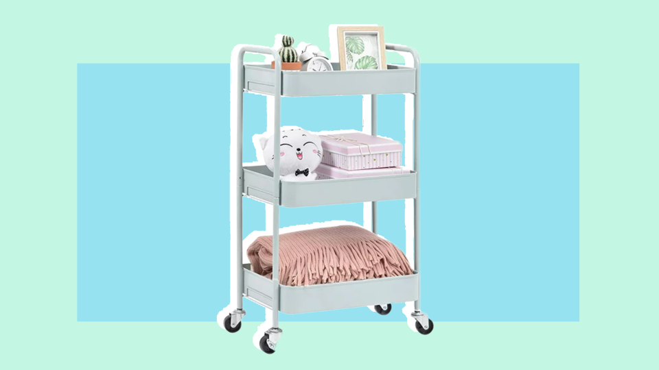 Storage just got a lot more stylish with the Kingrack 3-Tier Rolling Utility Cart.