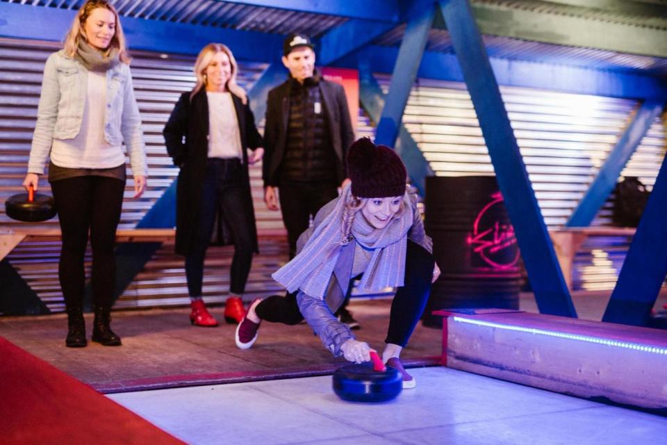 Get down: Curling at Roof East