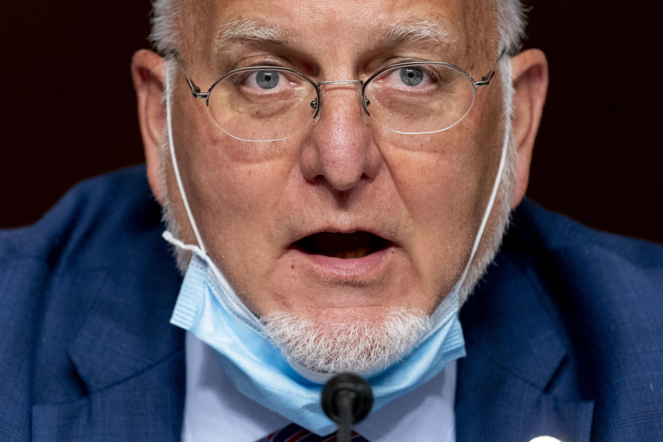Centers for Disease Control and Prevention Director Dr. Robert Redfield appears during a Senate Appropriations subcommittee hearing on a review of Coronavirus Response Efforts on Capitol Hill, on September 16, 2020, in Washington, DC. (Andrew Harnik/POOL/ via Getty Images)