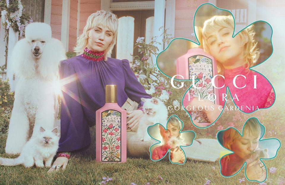 Miley Cyrus Gucci Flora Gorgeous Gardenia campaign