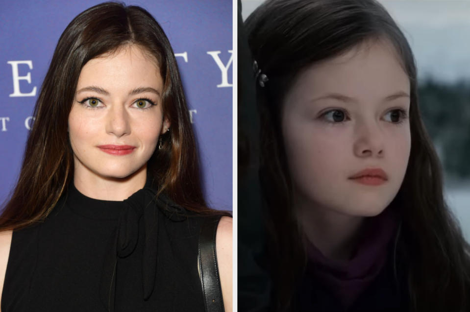 Mackenzie Foy in real life and as Renesmee