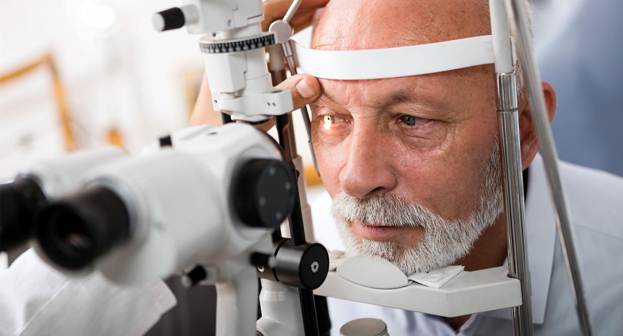 Man having eye test to represent link to sleep. (Getty Images)