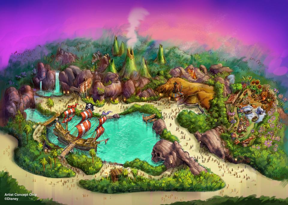 Peter Pan's Never Land will include two attractions and a new restaurant, Lookout Cutout.