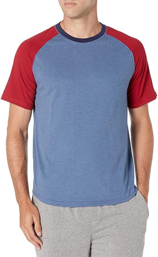 IZOD Men's Poly Sueded Jersey Colorblocked Raglan Tee