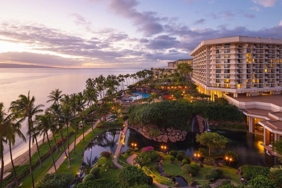 Hyatt-Regency-Maui-Resort-and-Spa-P291-Aerial-Sunset