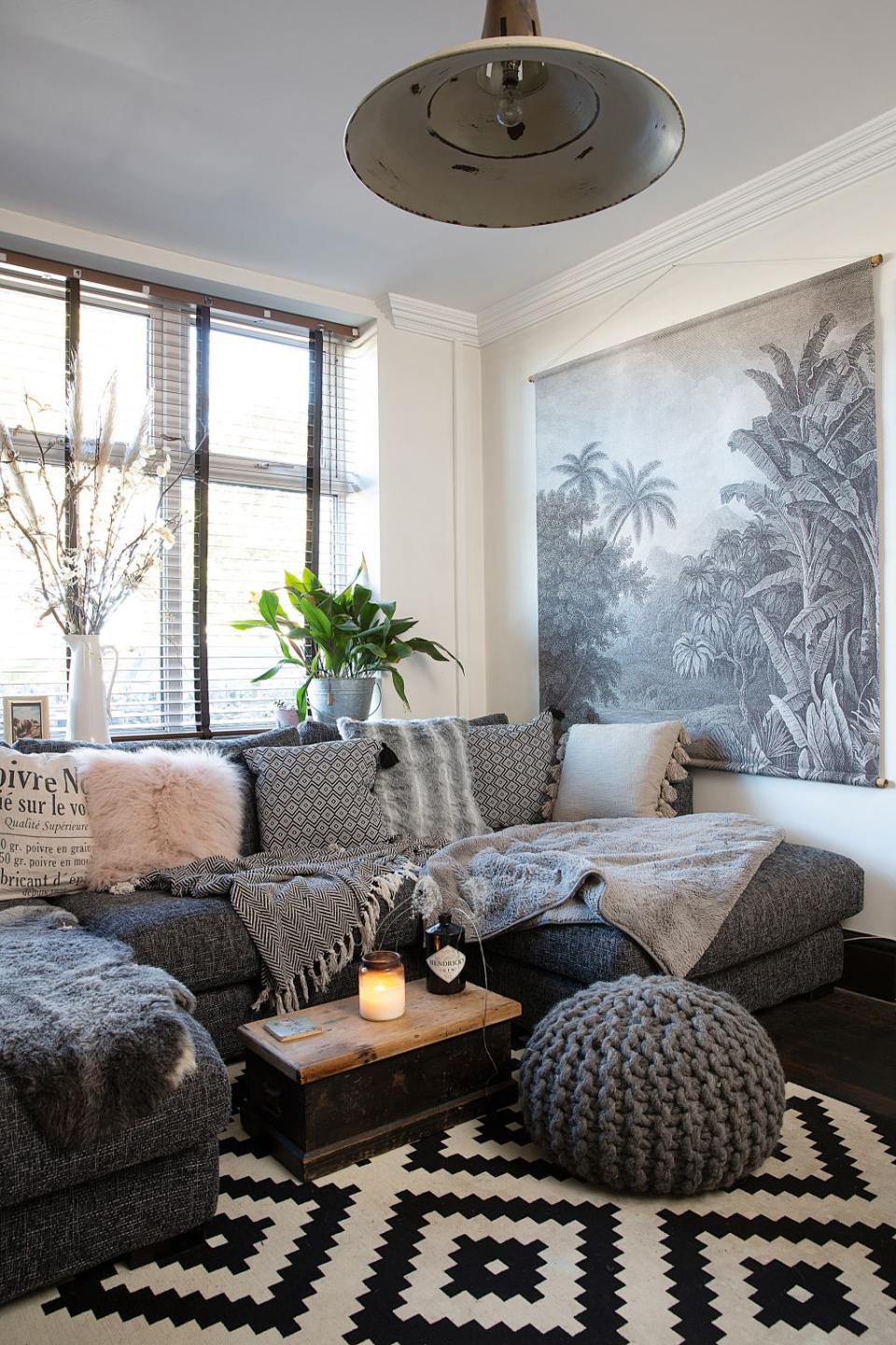 Layer texture to emphasize coziness