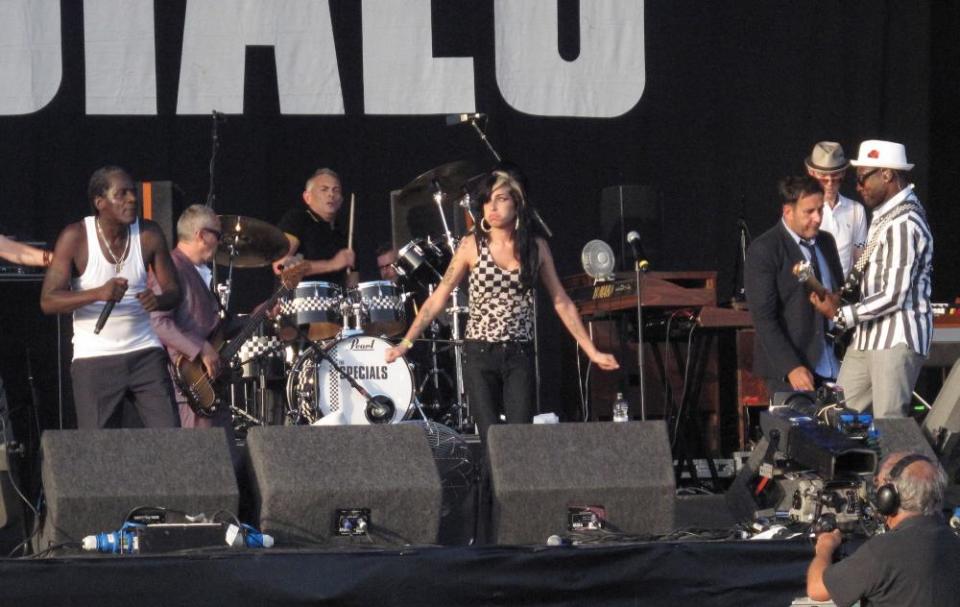 Amy Winehouse with the Specials at V festival in 2009
