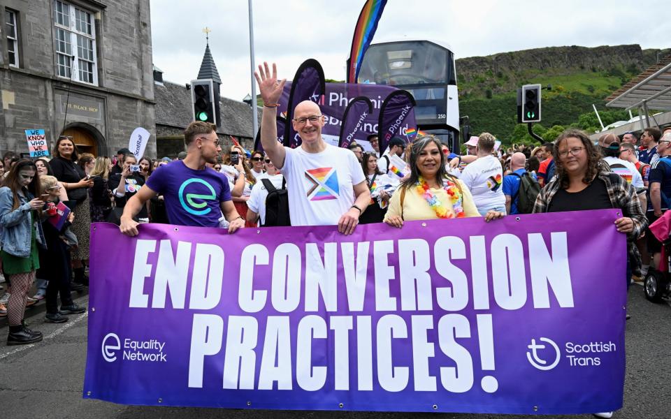 Leader of the Scottish National Party John Swinney at Pride Edinburgh