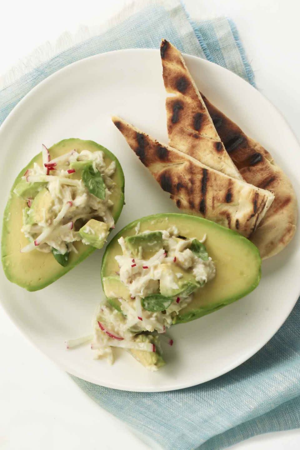 Avocados with Lemony Crab Salad