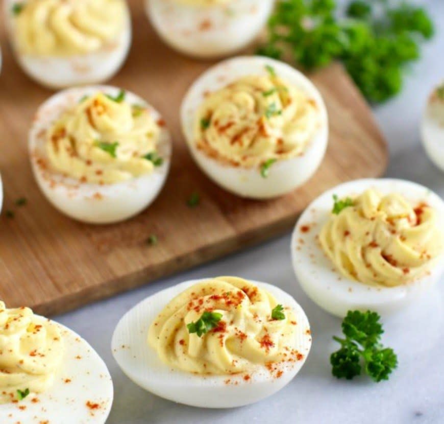 Greek Yogurt Deviled Eggs from The Real Food Dietitians