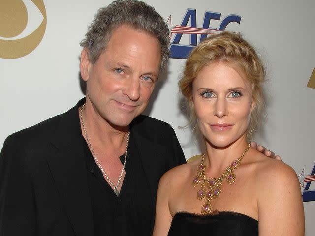 <p>John Shearer/WireImage</p> Lindsey Buckingham and Kristen Messner arrive at The GRAMMY Nominations Concert Live!! on December 3, 2008 in Los Angeles, California.