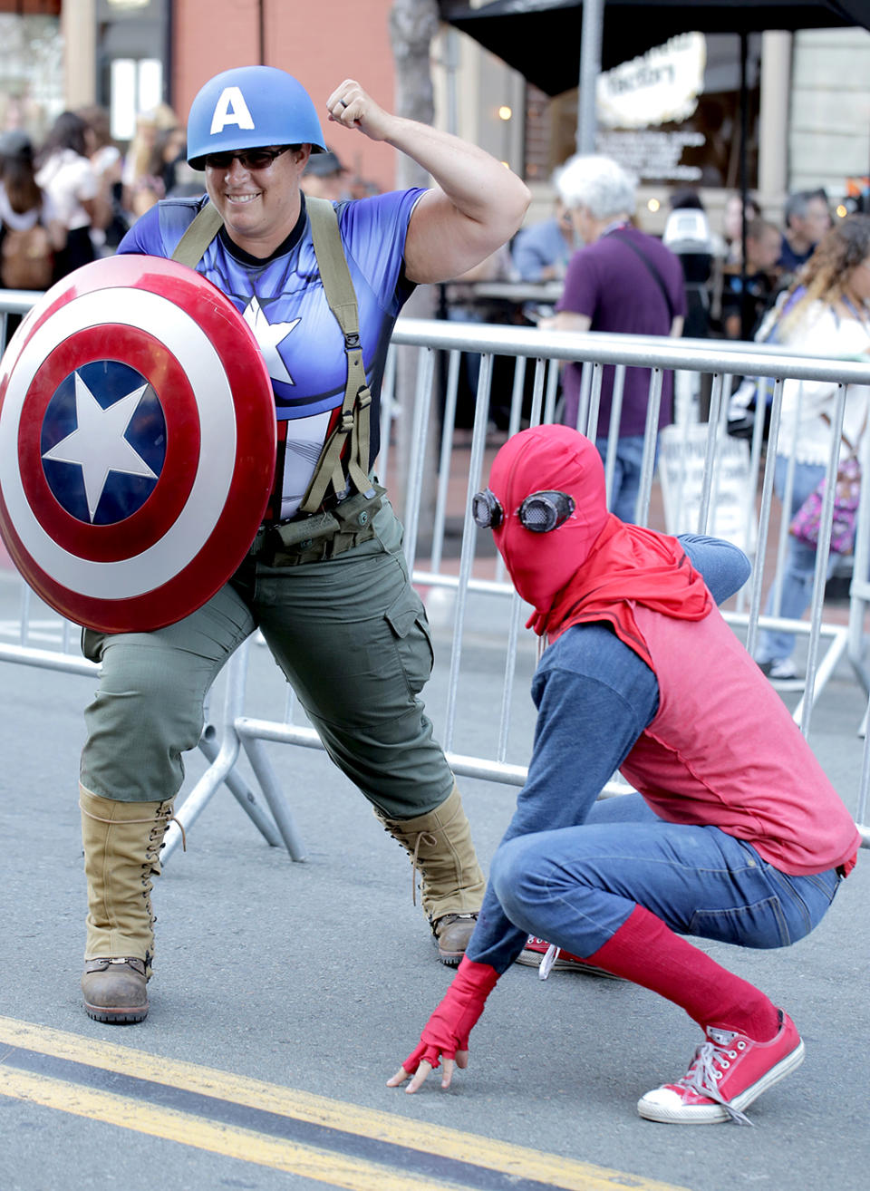 Captain America and Spider-Man