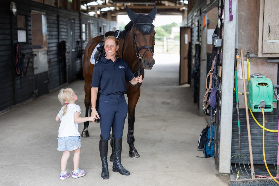 Canter, currently ranked third in the world, trains her event horses on her family’s farm in Lincolnshire.