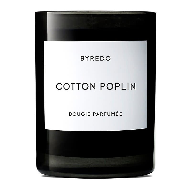 <p><a href="https://go.redirectingat.com?id=74968X1596630&url=https%3A%2F%2Fwww.saksfifthavenue.com%2Fproduct%2Fbyredo-cotton-poplin-scented-candle-0400096437383.html&sref=https%3A%2F%2Fwww.esquire.com%2Flifestyle%2Fg45806411%2Fbest-candle-gifts%2F" rel="nofollow noopener" target="_blank" data-ylk="slk:Shop Now;elm:context_link;itc:0;sec:content-canvas" class="link ">Shop Now</a></p><p>Cotton Poplin Scented Candle</p><p>saksfifthavenue.com</p><p>$94.00</p>