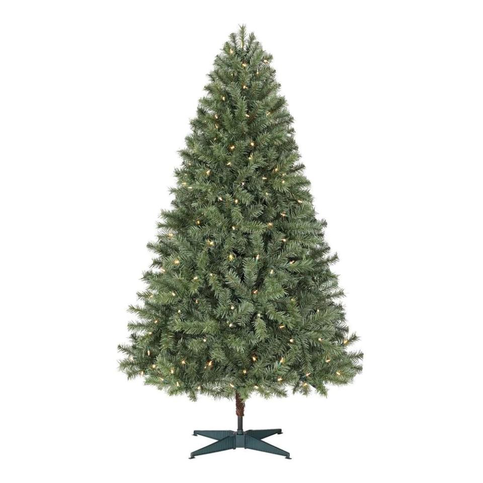 Home Accents Holiday 6.5-foot Festive Pine Pre-Lit Artificial Christmas Tree