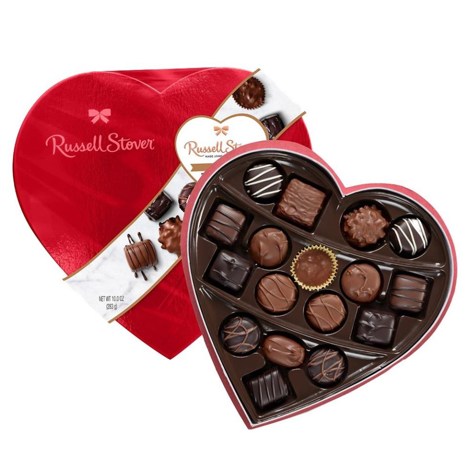 <p><a href="https://go.redirectingat.com?id=74968X1596630&url=https%3A%2F%2Fwww.walmart.com%2Fip%2FRUSSELL-STOVER-Valentine-s-Day-Red-Foil-Heart-Assorted-Milk-Dark-Chocolate-Gift-Box-10-oz-17-pieces%2F143278109&sref=https%3A%2F%2Fwww.bestproducts.com%2Feats%2Ffood%2Fg46555920%2Fvalentines-day-chocolates%2F" rel="nofollow noopener" target="_blank" data-ylk="slk:Shop Now;elm:context_link;itc:0;sec:content-canvas" class="link ">Shop Now</a></p><p>Assorted Milk & Dark Chocolate Heart Gift Box</p><p>walmart.com</p><p>$11.98</p>