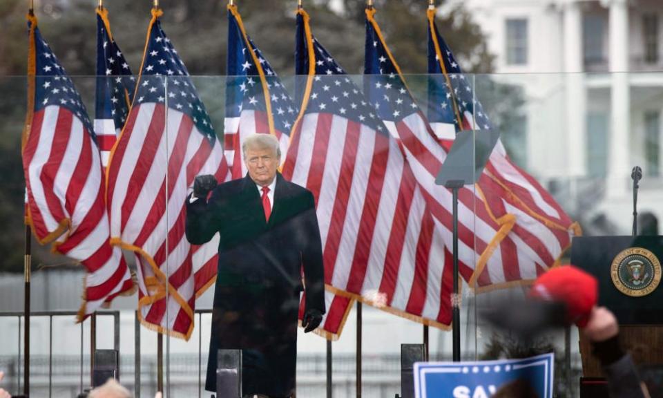 Trump speaks to supporters from The Ellipse on January 6.