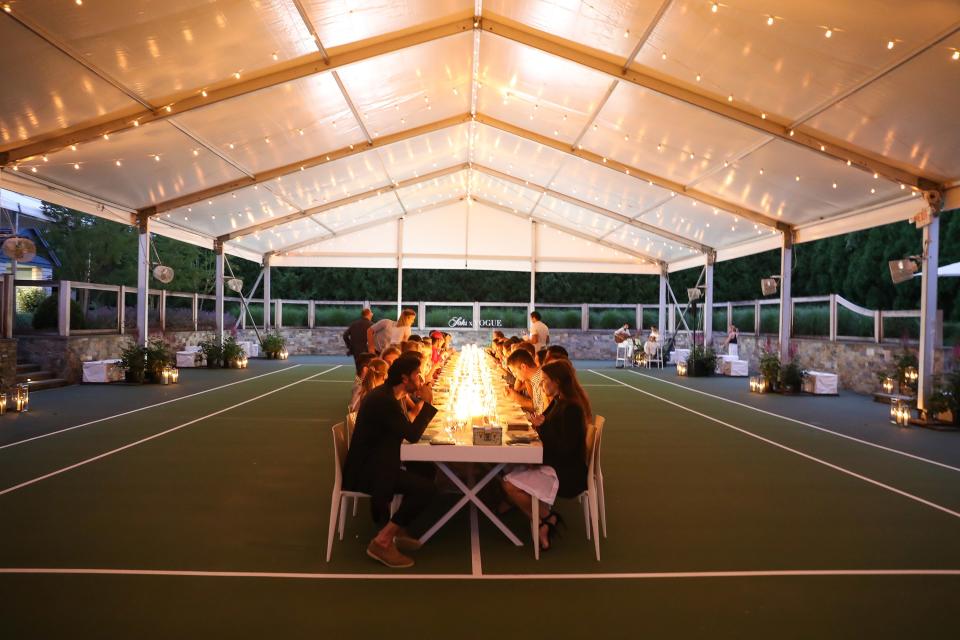 Dinner on the court