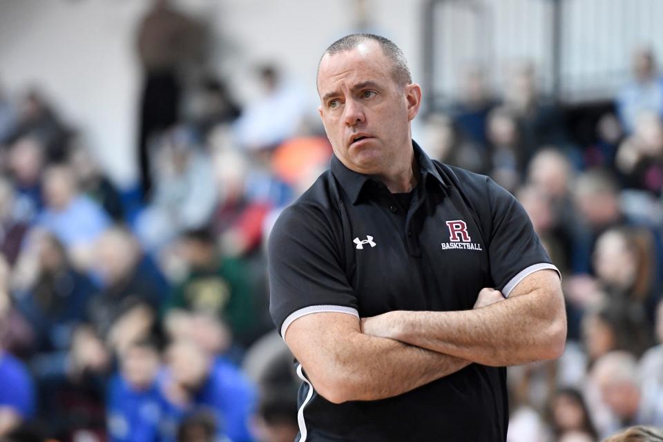 Coach Mike Troy, shown a couple of seasons back, guided Ridgewood to a 58-42 win over Clifton in a North 1, Group 4 boys basketball quarterfinal on Thursday, February 23, 2022.