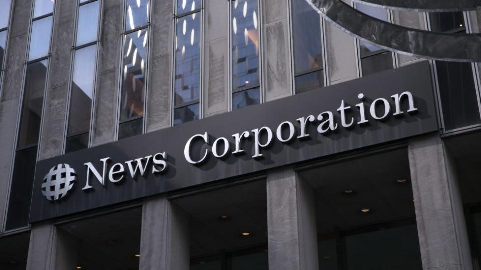 La entrada a News Corp, en Nueva York.