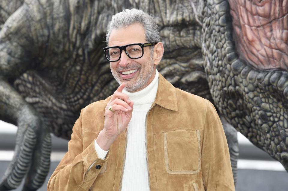 Jeff Goldblum poses during the 'Jurassic World: Fallen Kingdom' photocall at London Bridge on May 24, 2018 in London, England: Getty Images