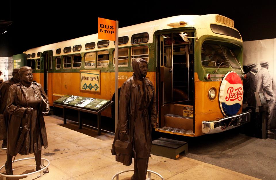 The Montgomery Bus Boycott exhibit at the National Civil Rights Museum at the Lorraine Motel in Memphis, Tennessee on October 3, 2016.