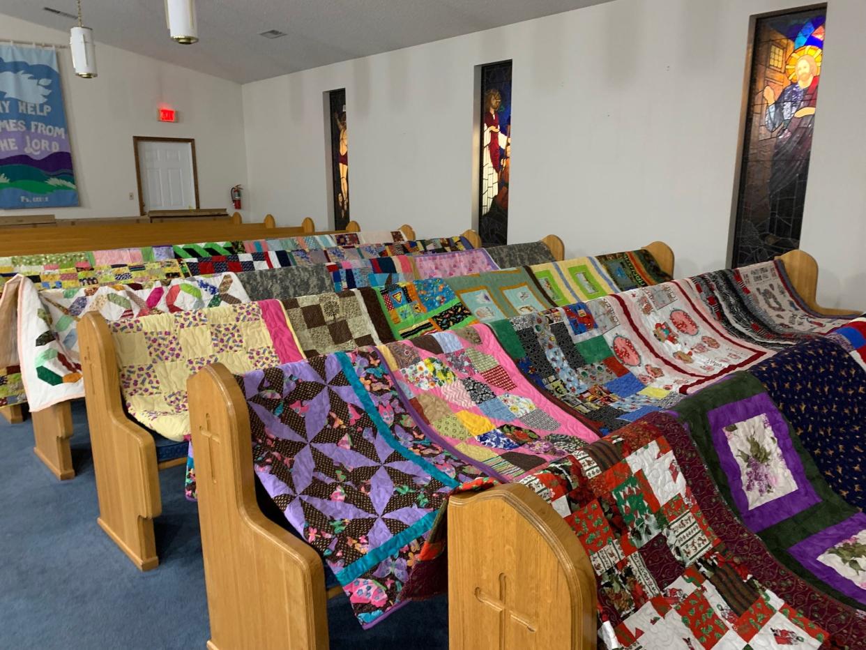The Sewing Circle of McLoud recently donated 120 quilts and 108 stockings to The Salvation Army Boys and Girls Club and Angel Tree.