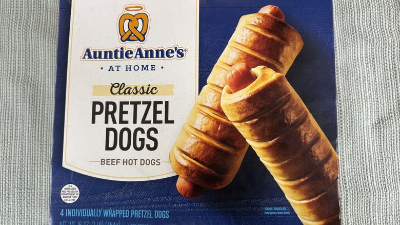 Auntie Anne's pretzel dogs box