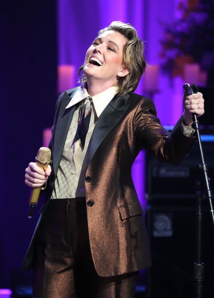 Brandi Carlile performs onstage at the Coal Miner’s Daughter: A Celebration Of The Life & Music Of Loretta Lynn held at Grand Ole Opry on October 30, 2022 in Nashville, Tennessee.