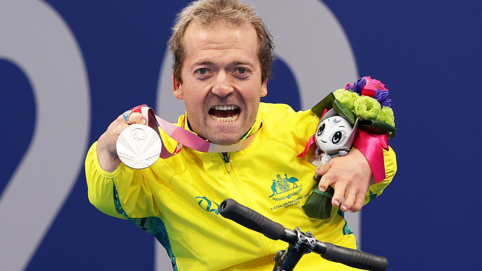 Australia's Grant Patterson broke through for Paralympic success 13 years in the making, winning silver and bronze in Tokyo. (Photo by Lintao Zhang/Getty Images)