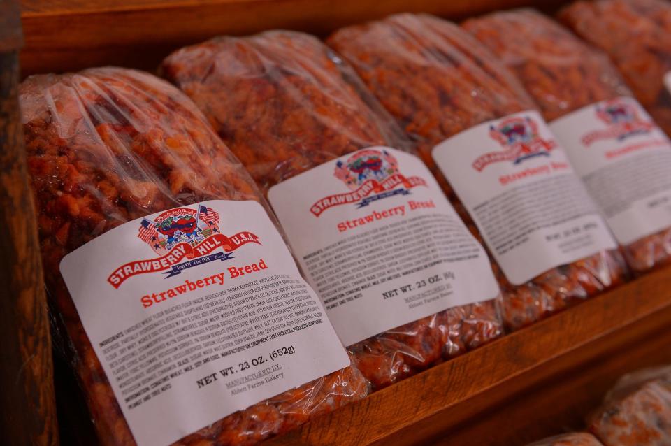 Strawberry season has begun at Strawberry Hill USA in Chesnee. Strawberry Bread at the peach shed, Monday, May 9, 2022. 