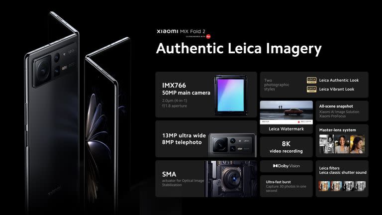 Las especificaciones de las cámaras del smartphone plegable Xiaomi Mix Fold2
