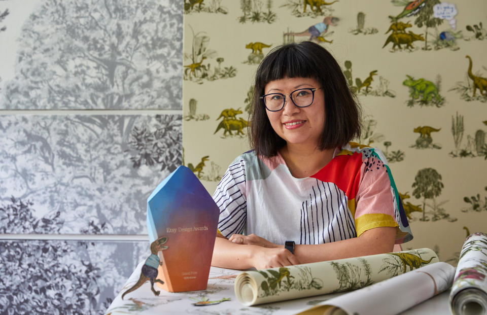 Designer Sian Zeng won the Etsy Design Awards Grand Prize for <a href="https://fave.co/2l9DgCn" target="_blank" rel="noopener noreferrer">her interactive magnetic wallapaper</a>. (Photo: VEERLE EVENS)