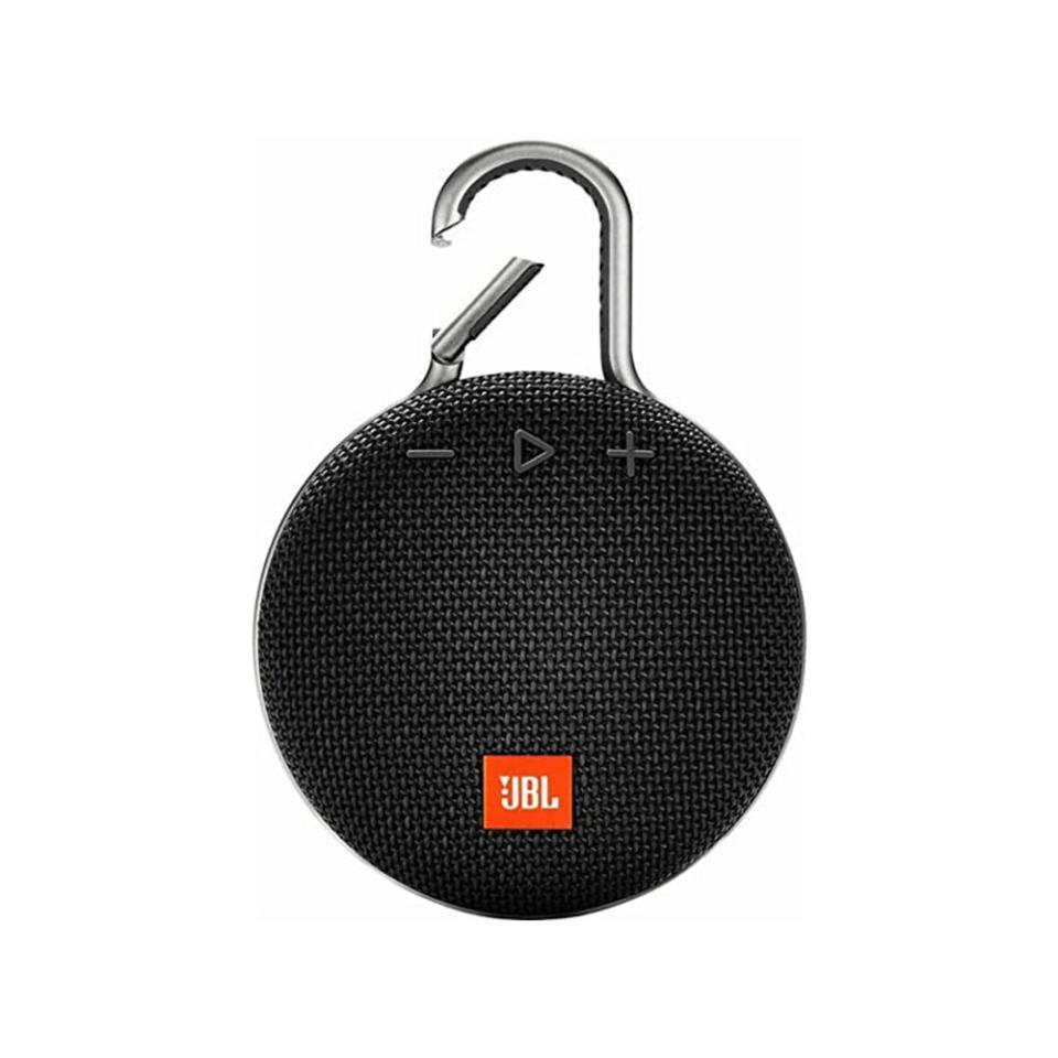 <p><a href="https://www.amazon.com/JBL-Waterproof-Portable-Bluetooth-Speaker/dp/B07Q6ZWMLR?tag=syn-yahoo-20&ascsubtag=%5Bartid%7C10063.g.60735688%5Bsrc%7Cyahoo-us" rel="nofollow noopener" target="_blank" data-ylk="slk:Shop Now;elm:context_link;itc:0;sec:content-canvas" class="link ">Shop Now</a></p><p>Clip 3 Portable Bluetooth Speaker with Carabiner</p><p>amazon.com</p><p>$39.95</p>