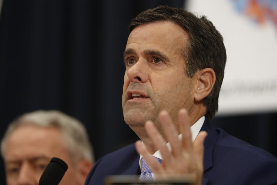 Rep. John Ratcliffe, R-Texas, speaks during a House Judiciary Committee markup of the articles of impeachment against President Donald Trump, Thursday, Dec. 12, 2019, on Capitol Hill in Washington. (AP Photo/Andrew Harnik)