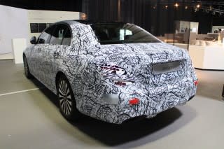 2017 Mercedes-Benz E-Class in camouflage, Tech Day presentation, Germany, Jul 2015