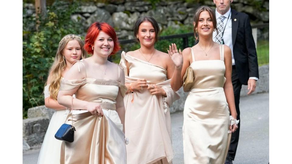 Princess Martha Louise's daughters Maud Angelica Behn, Emma Tallulah Behn and Leah Isadora Behn