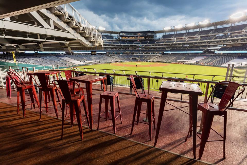 <p>A general view of the stadium during the sixth inning of the game between the Washington Nationals and the Baltimore Orioles at Nationals Park on July 21.</p>