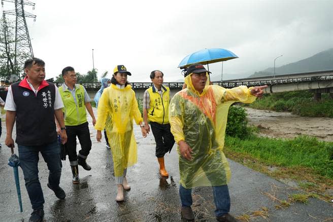 許淑華說明南投這次豪大雨成災最大原因是治山防洪的問題。南投縣政府提供