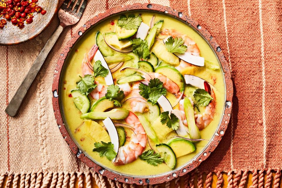 Shrimp, Coconut and Avocado Aguachile