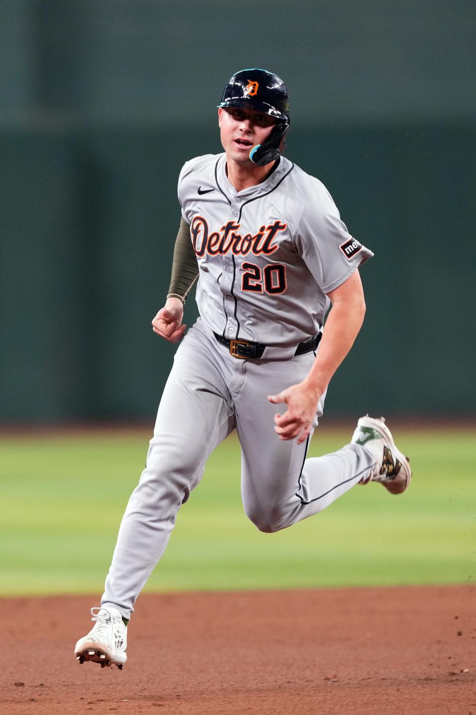 Tigers first baseman Spencer Torkelson runs to third base against the Diamondbacks during the seventh inning on Saturday, May 18, 2024, in Phoenix.